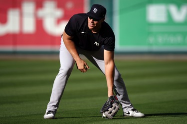 ANAHEIM, CA - JULY 18: New York Yankees pitcher Domingo German (0